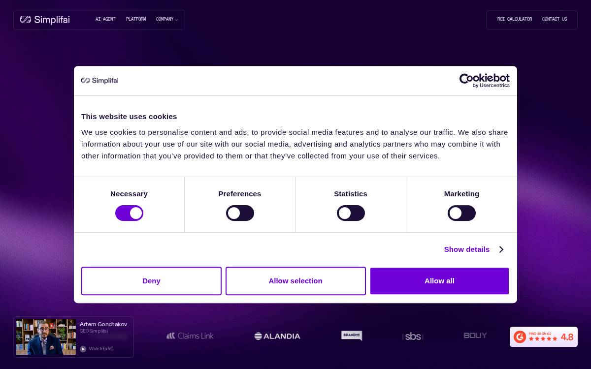 Simplifai website preview