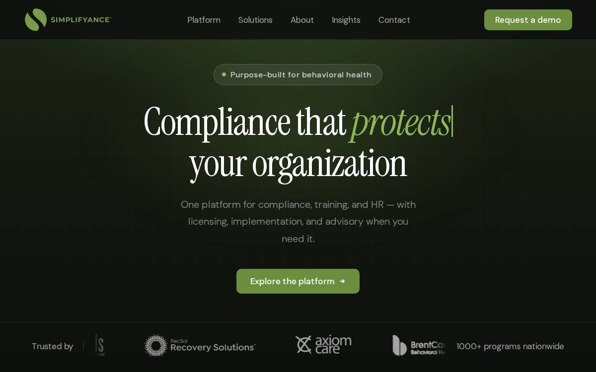 Simplifyance website preview