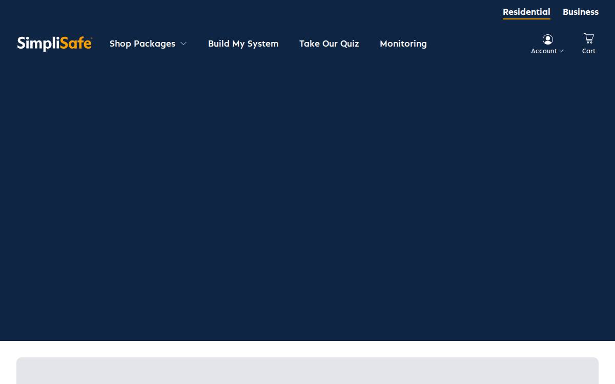 SimpliSafe website preview