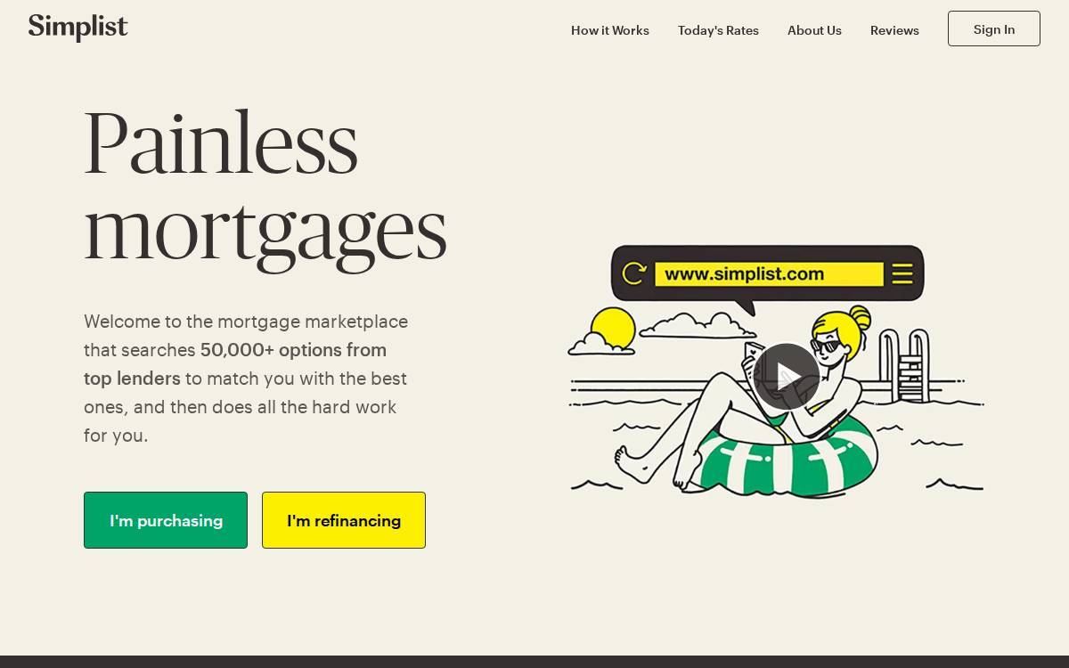 Simplist website preview