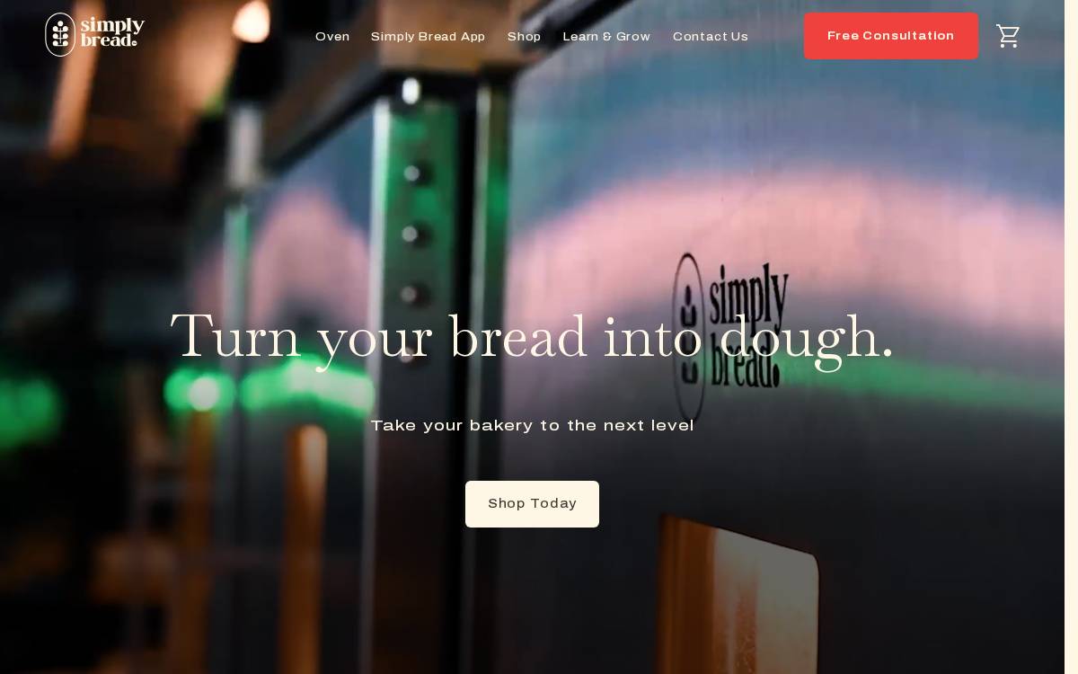 Simply Bread website preview