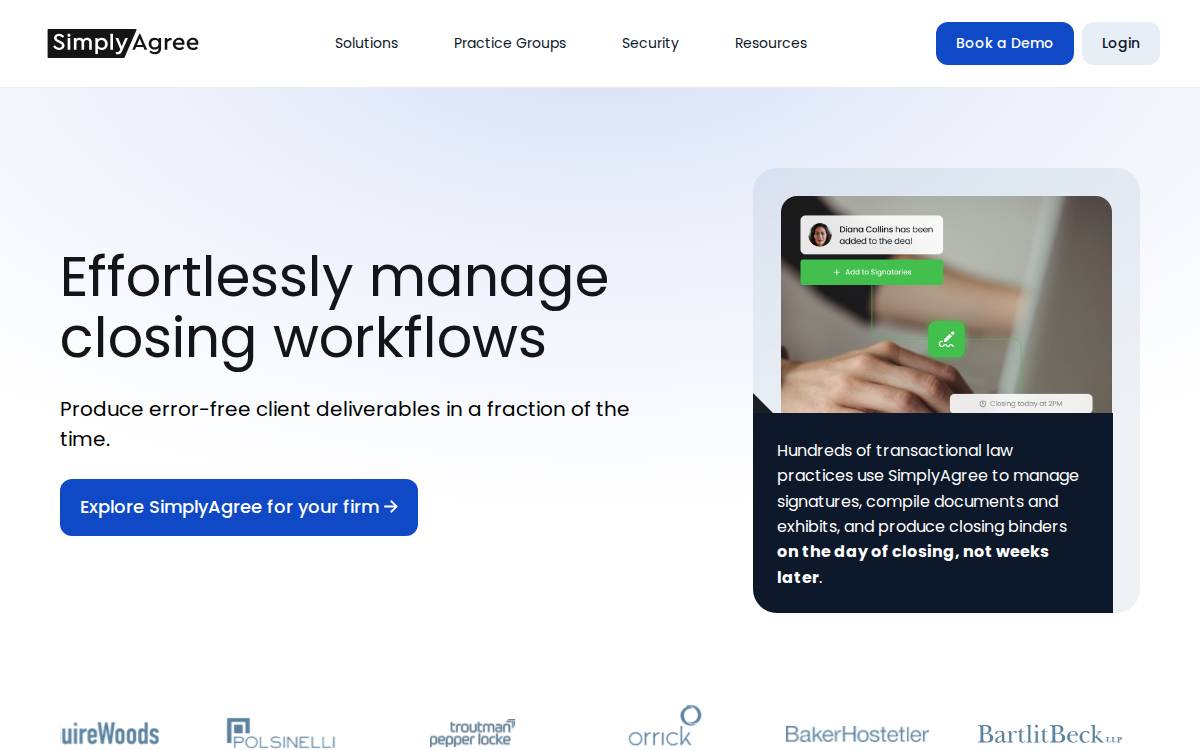 Simplyagree website preview
