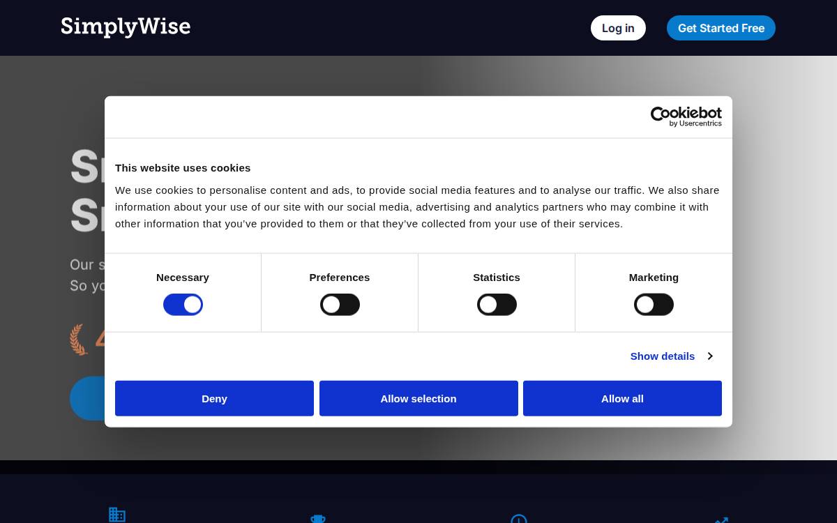 SimplyWise website preview