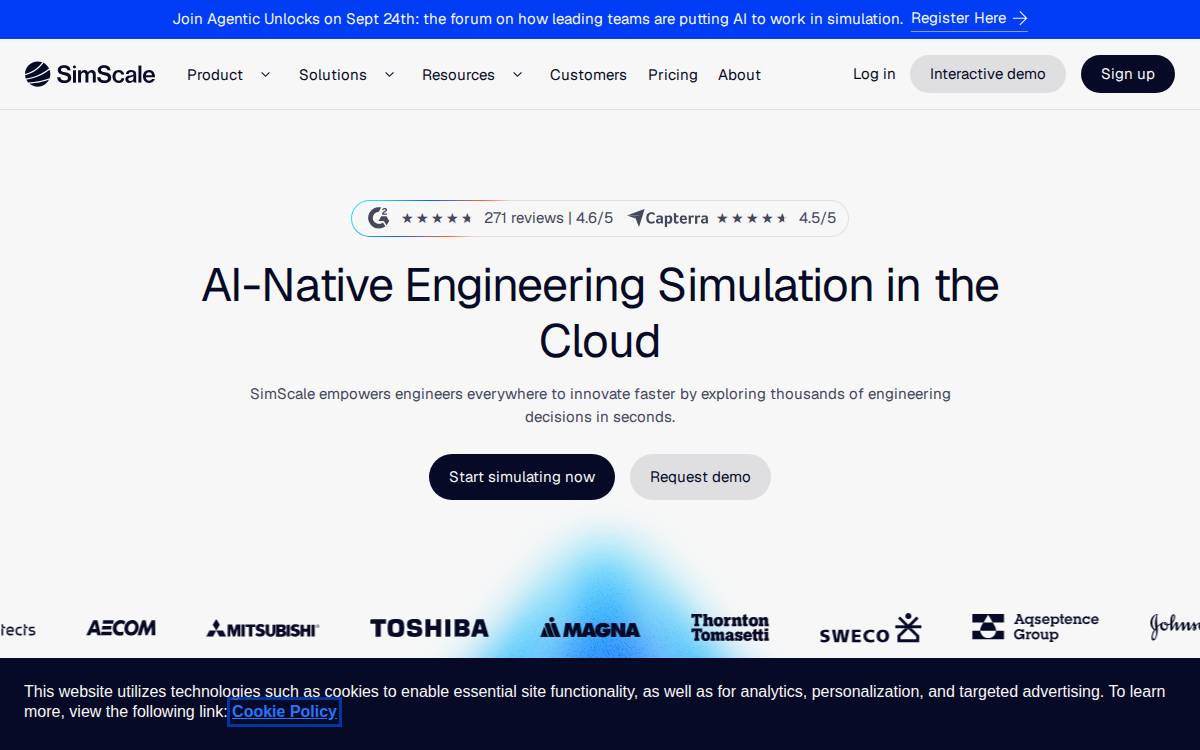 Simscale website preview