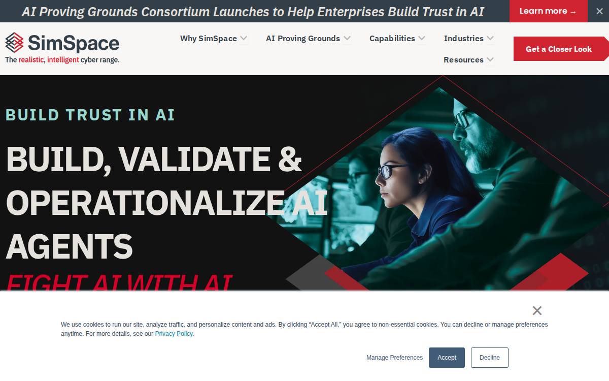 Simspace website preview