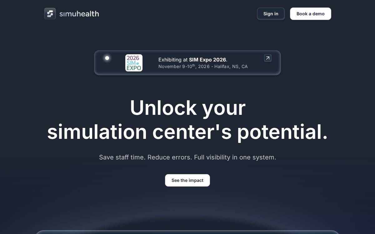 Simuhealth website preview