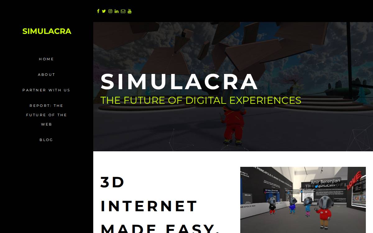 Simulacra website preview
