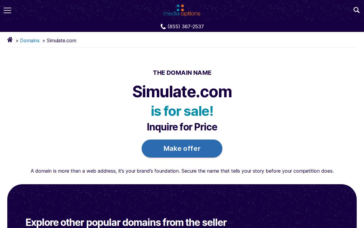 SIMULATE website preview