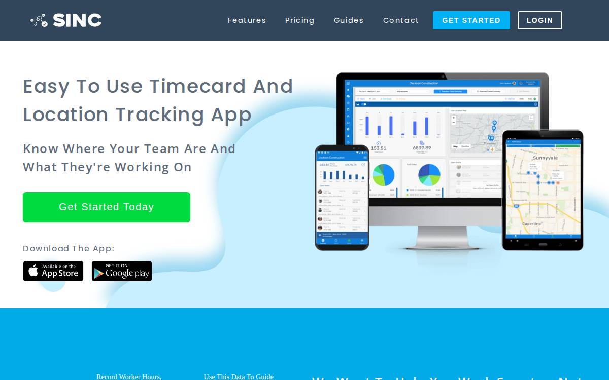 Sinc website preview