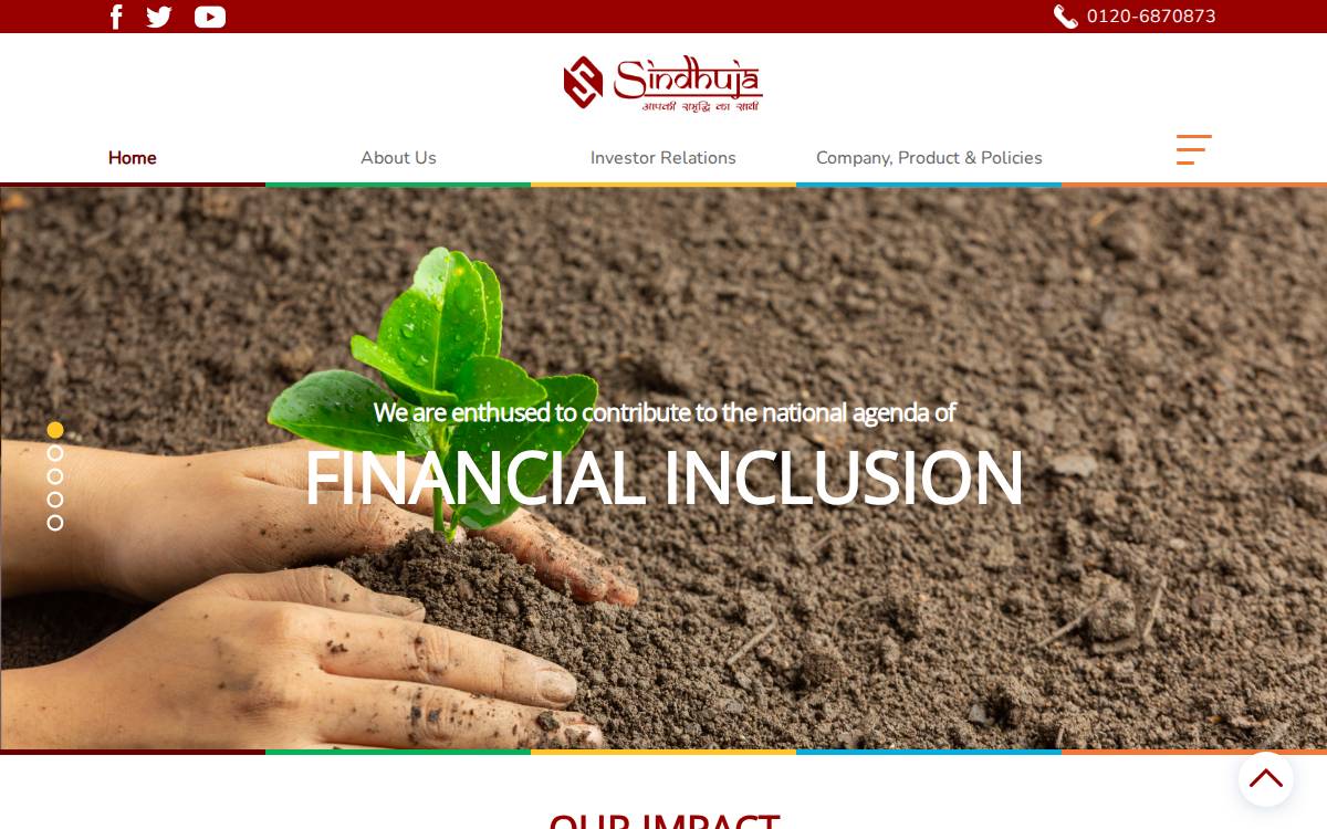 Sindhuja Microcredit website preview