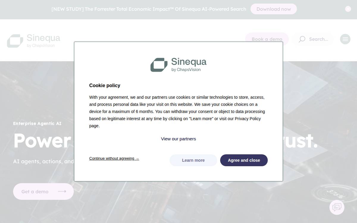 SINEQUA website preview