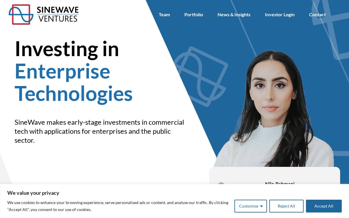 SineWave Ventures website preview