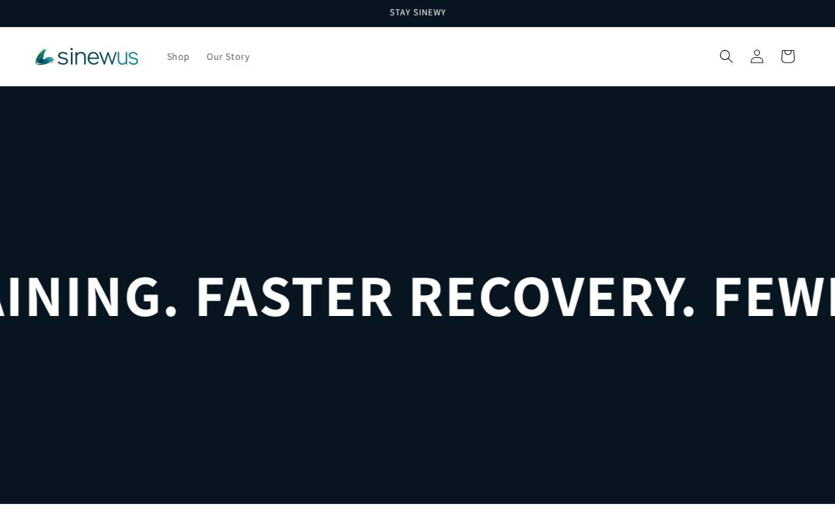 SinewUS website preview