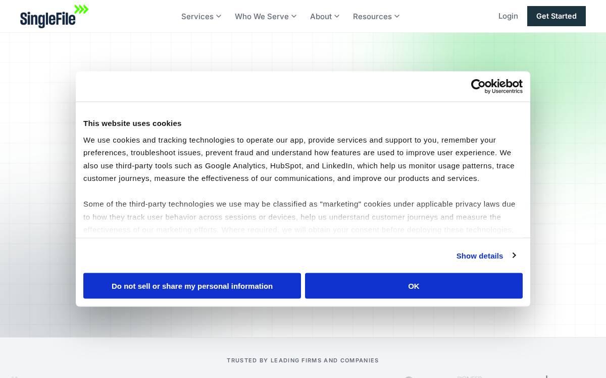 Single File website preview