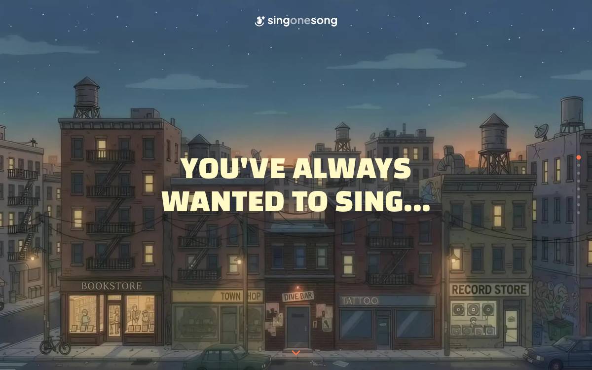 SingOneSong website preview