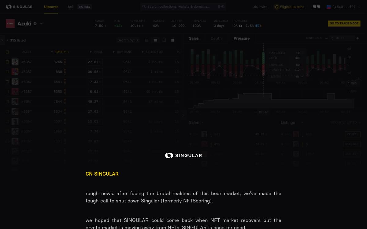SINGULAR website preview