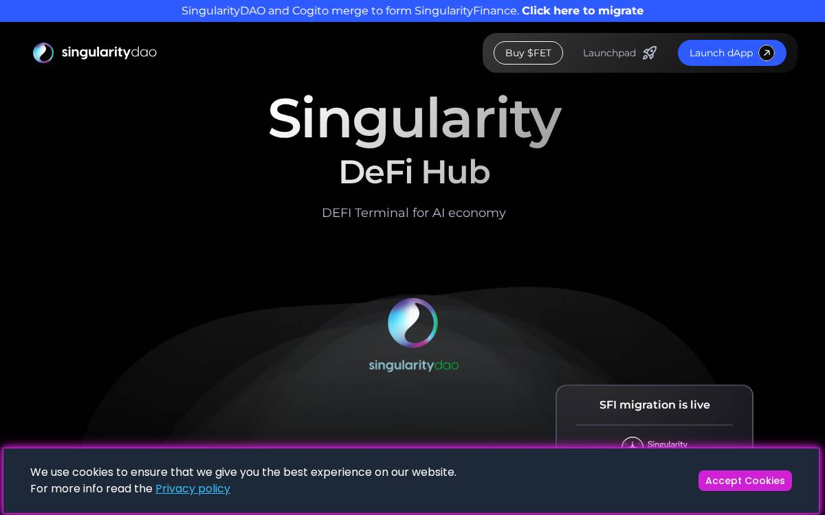 Singularity Dao website preview