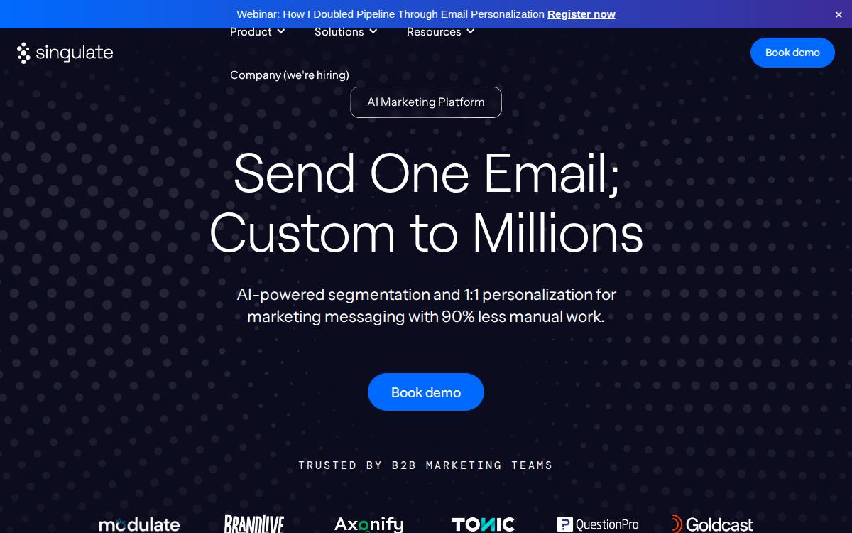 Singulate Future of Work website preview