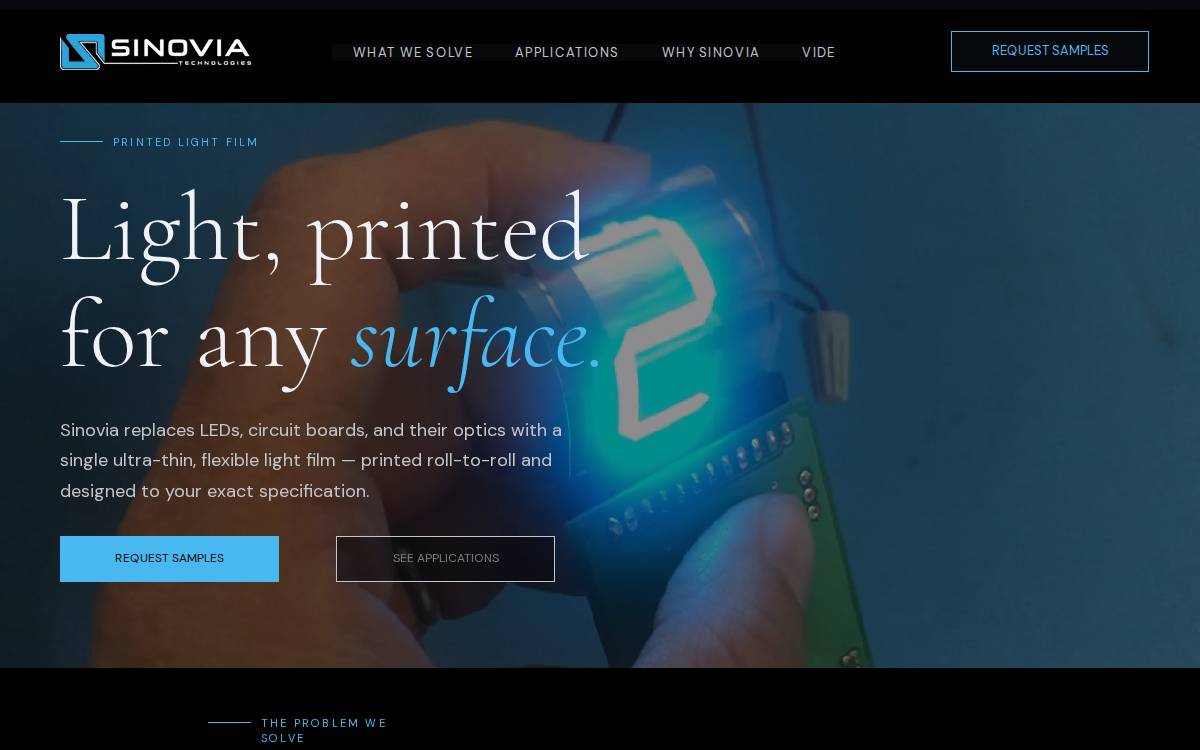 Sinovia Technologies website preview