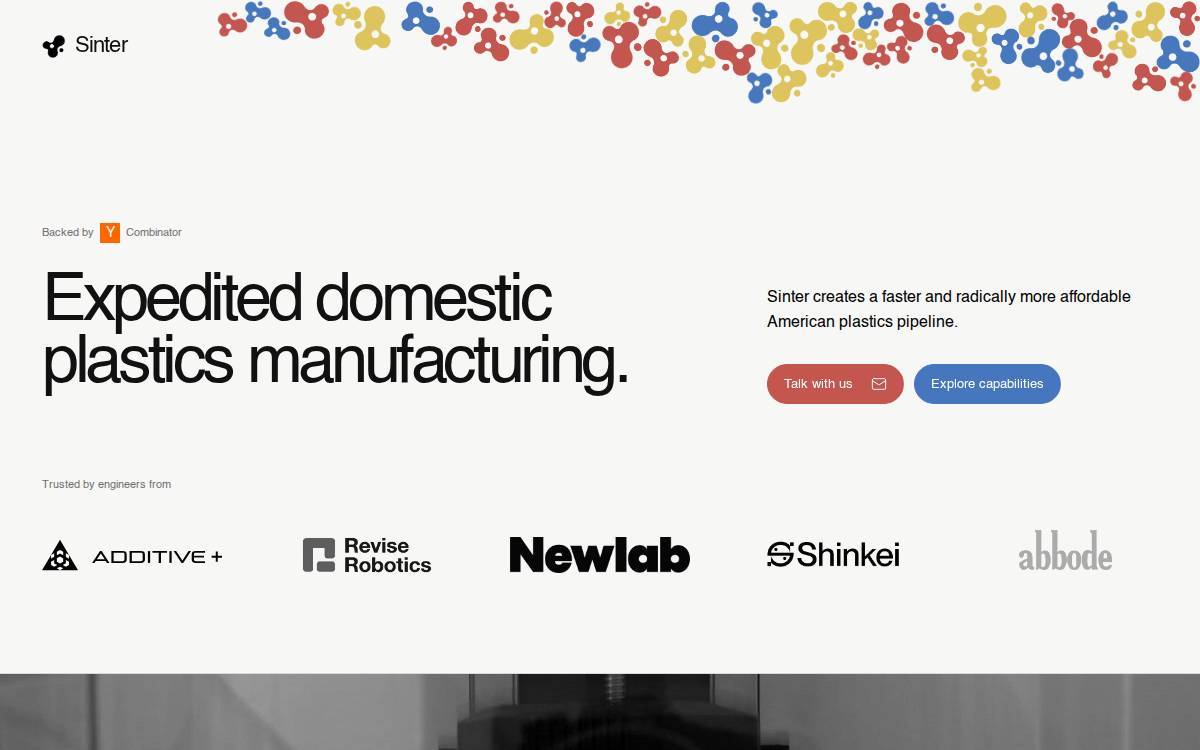 Sinter website preview