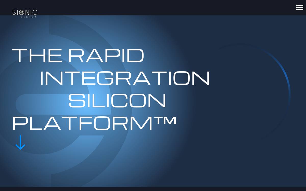 Sionic Energy website preview