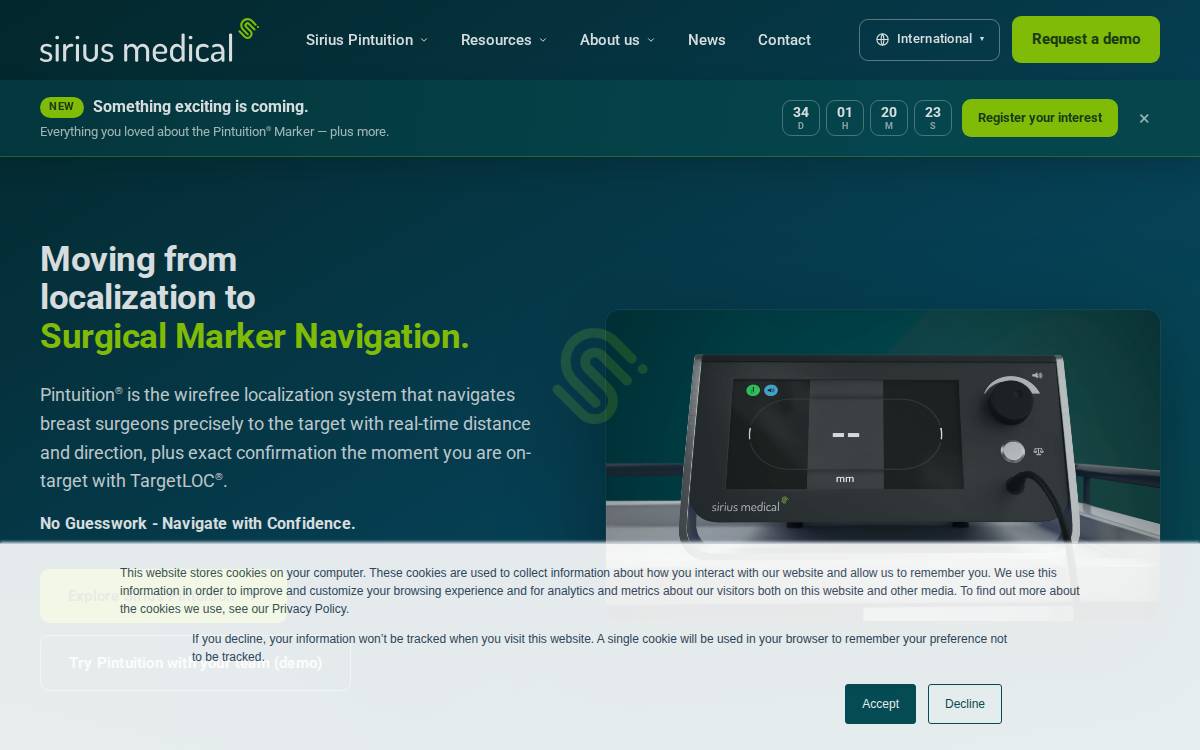 Sirius website preview