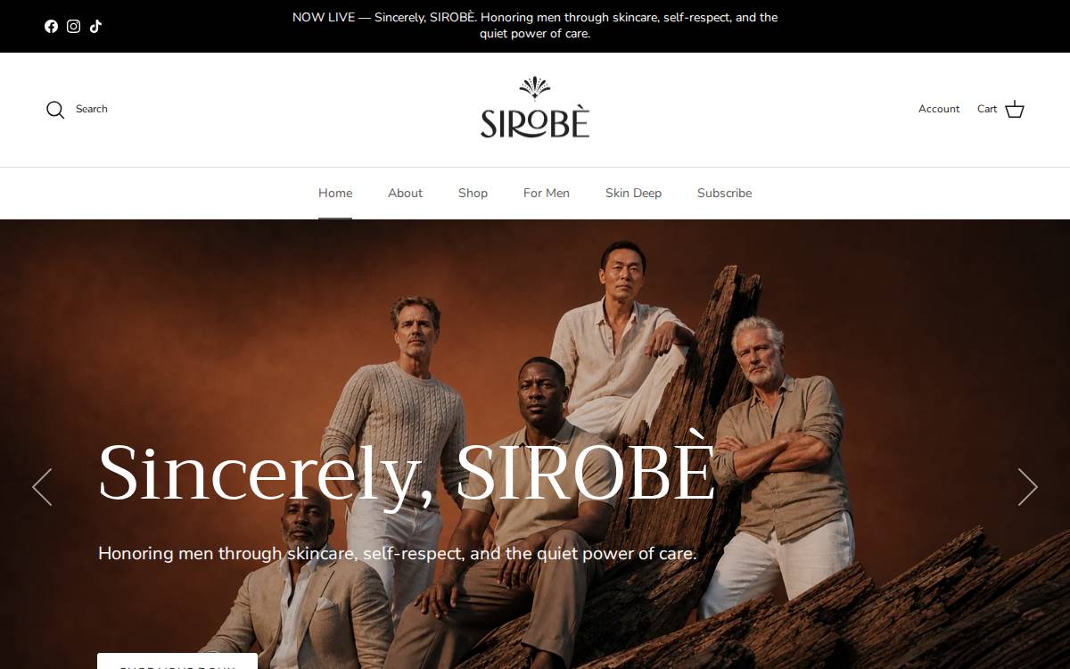 Sirobè website preview