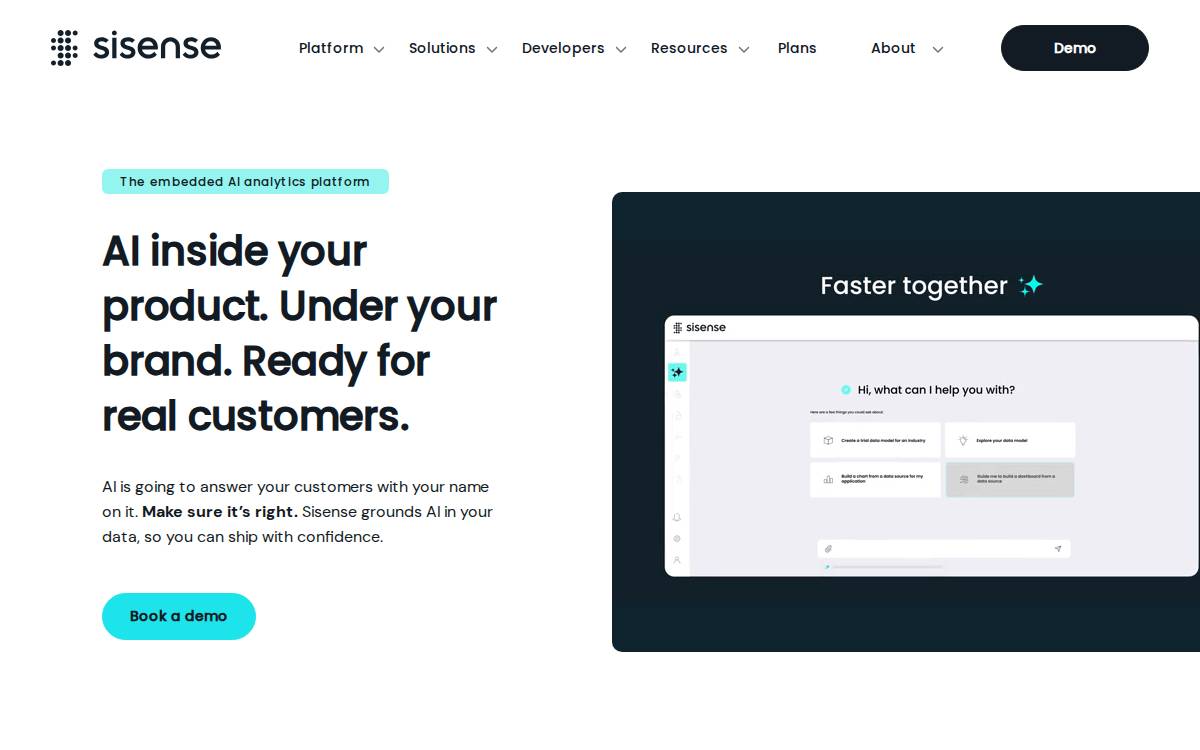 Sisense website preview