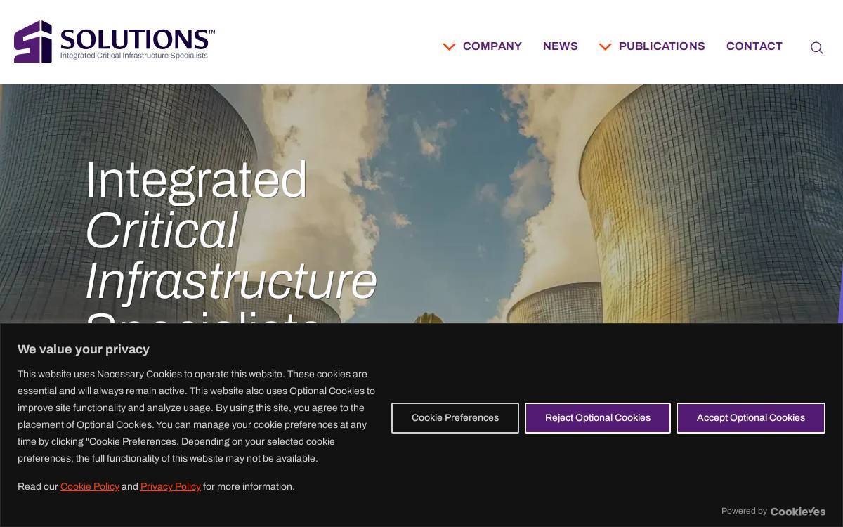 SI Solutions website preview