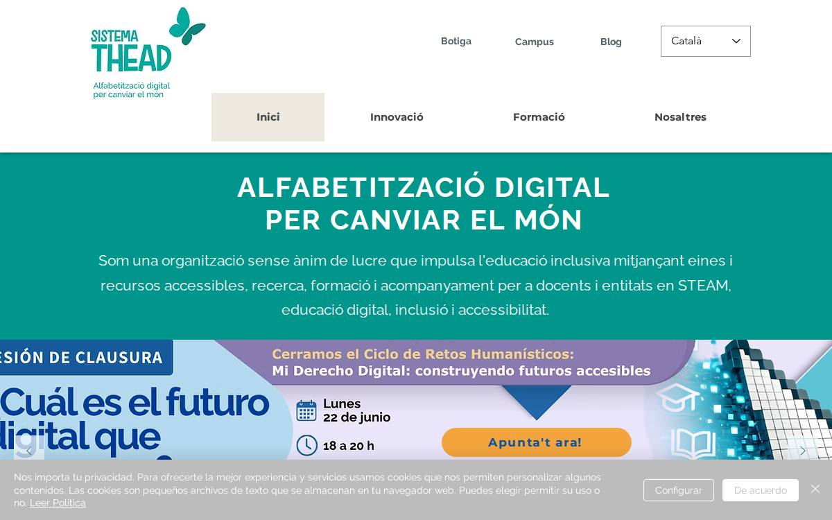 Sistema THEAD website preview