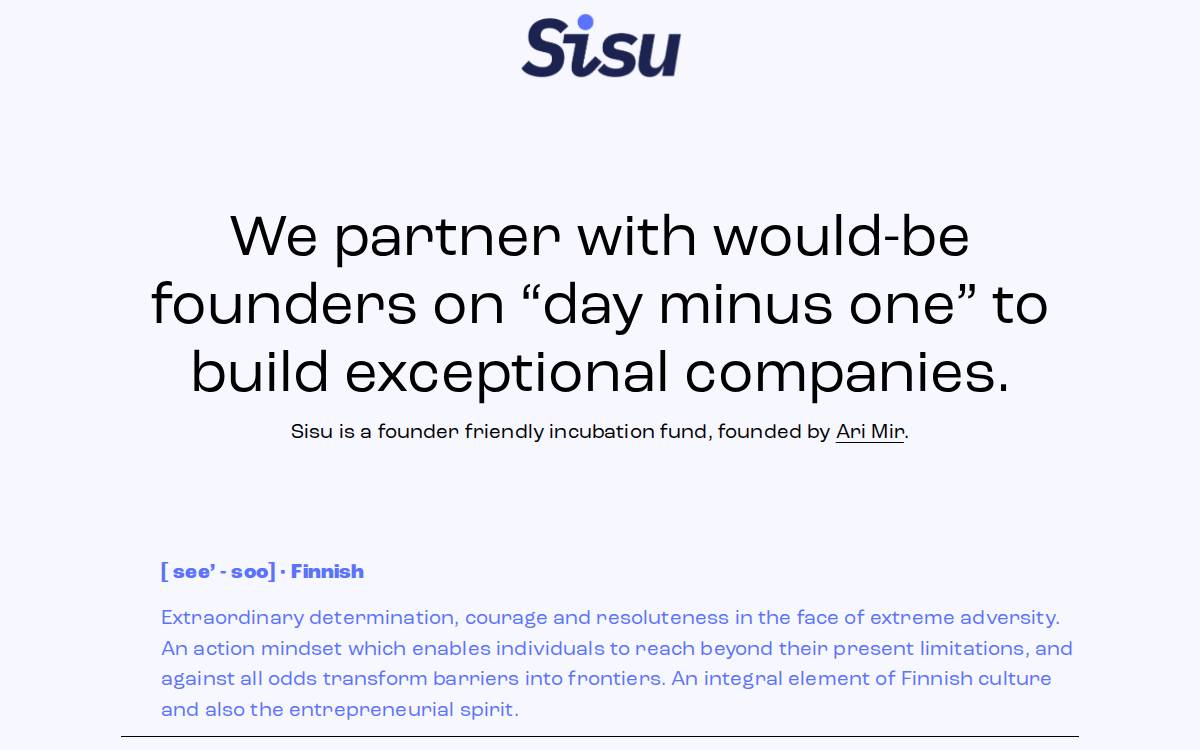 Sisu website preview
