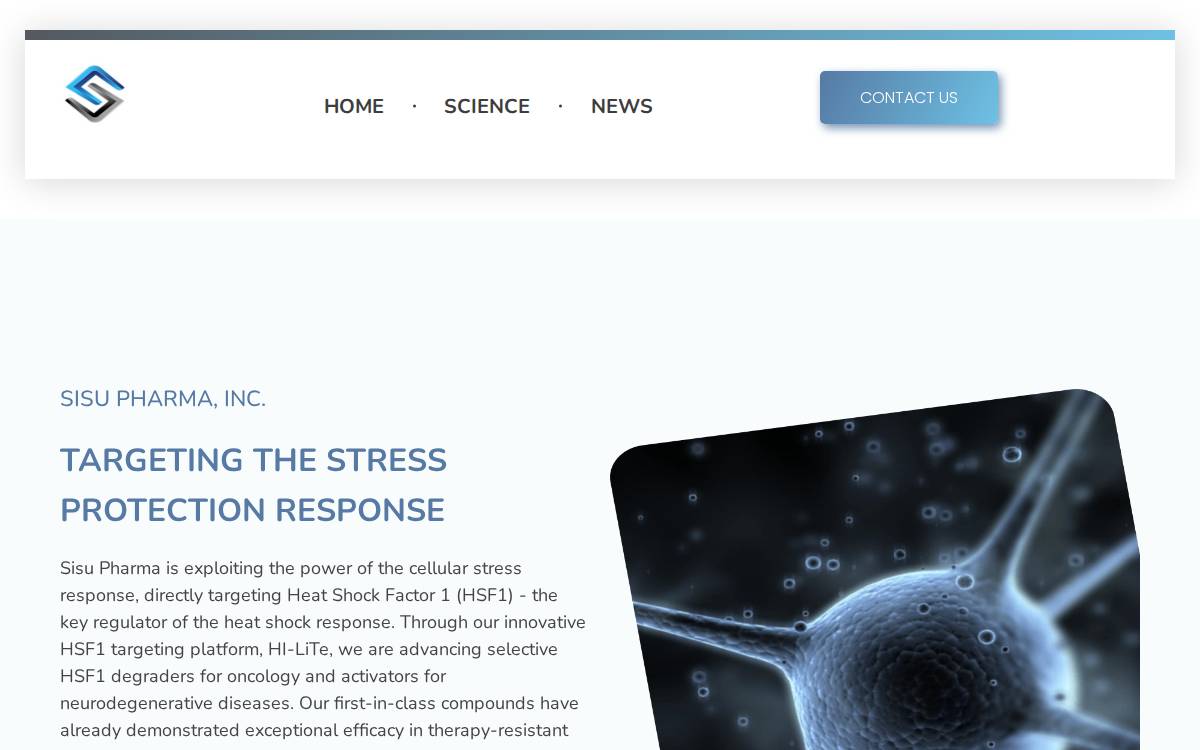 Sisu Pharma website preview