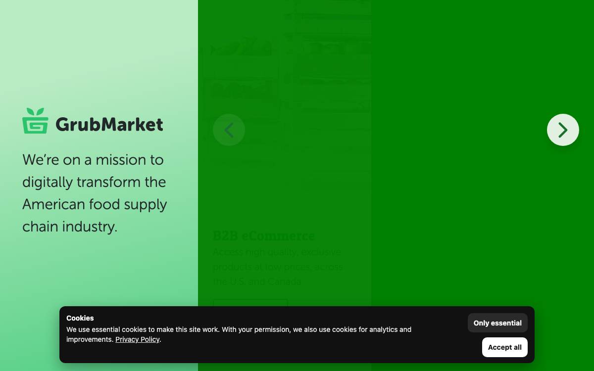 GrubMarket website preview