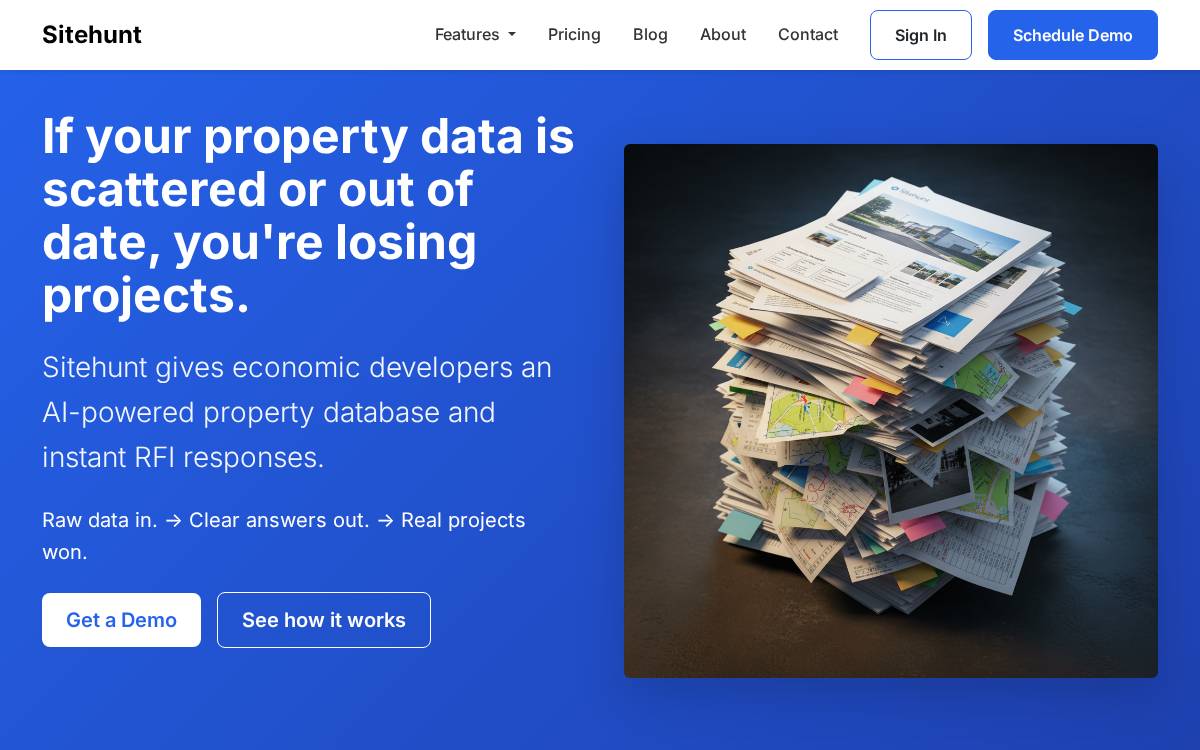 Sitehunt website preview