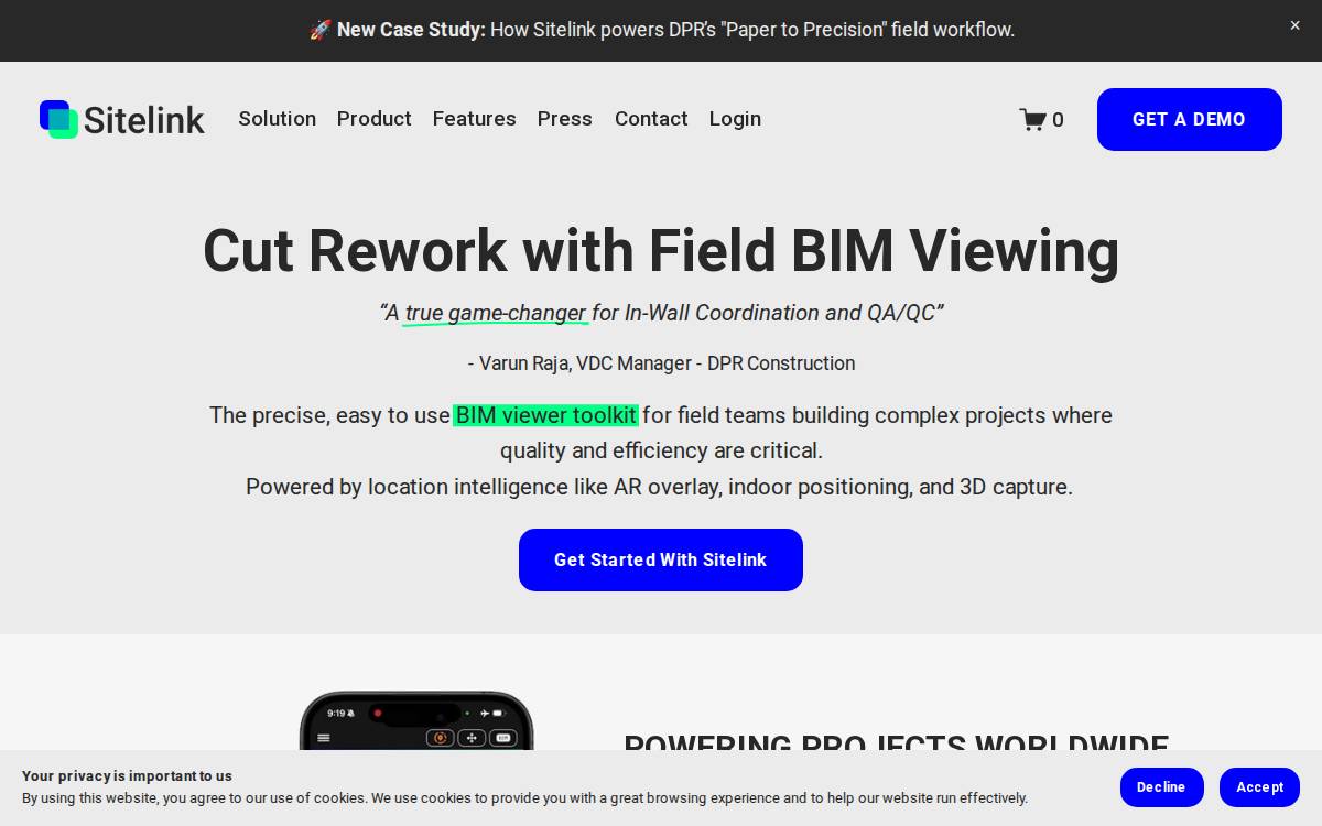 Sitelink website preview