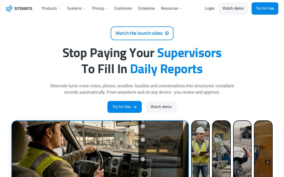 Sitemate website preview