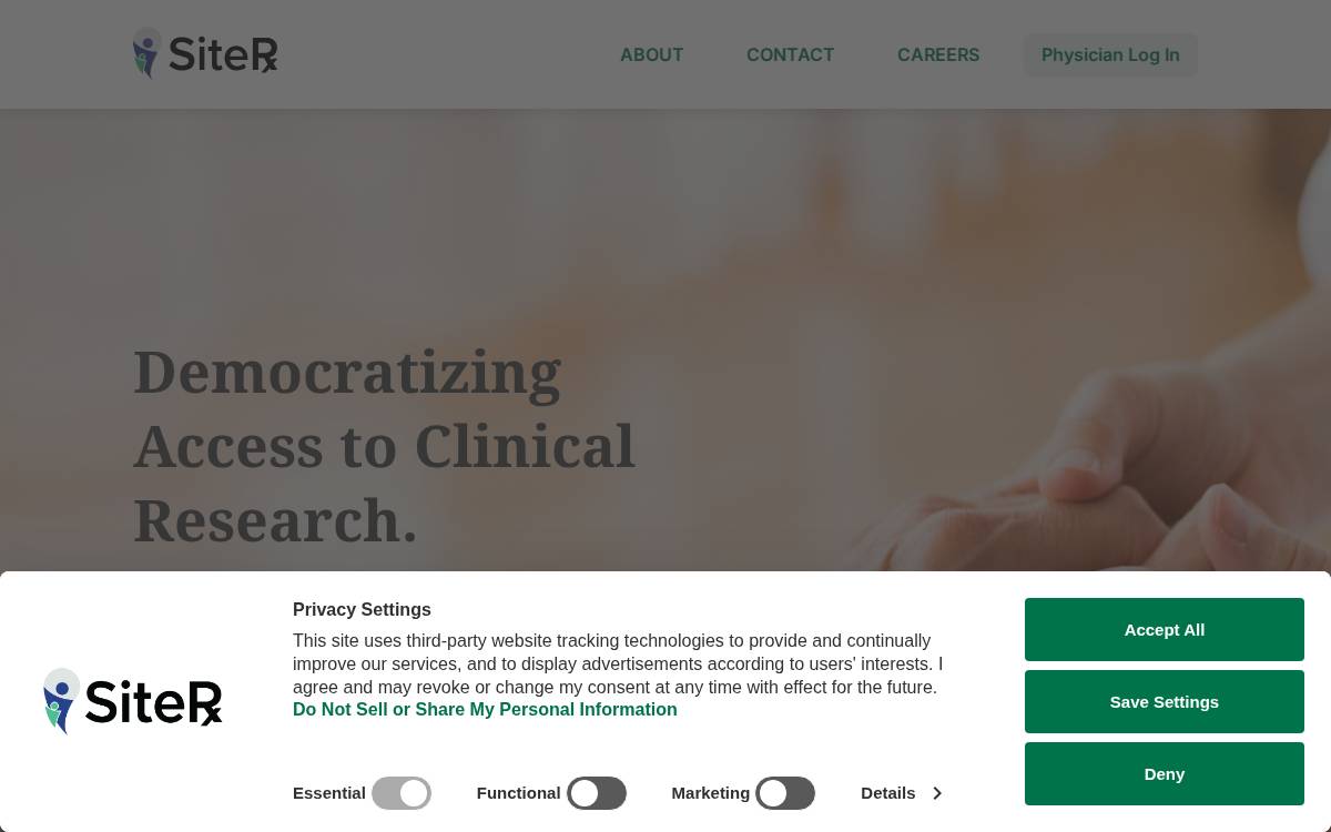 SiteRx website preview