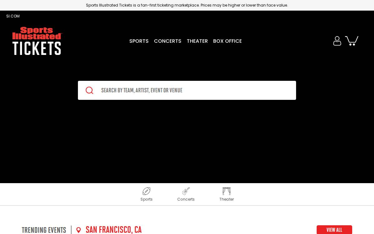 SI Tickets website preview