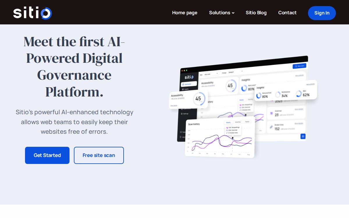 Sitio website preview