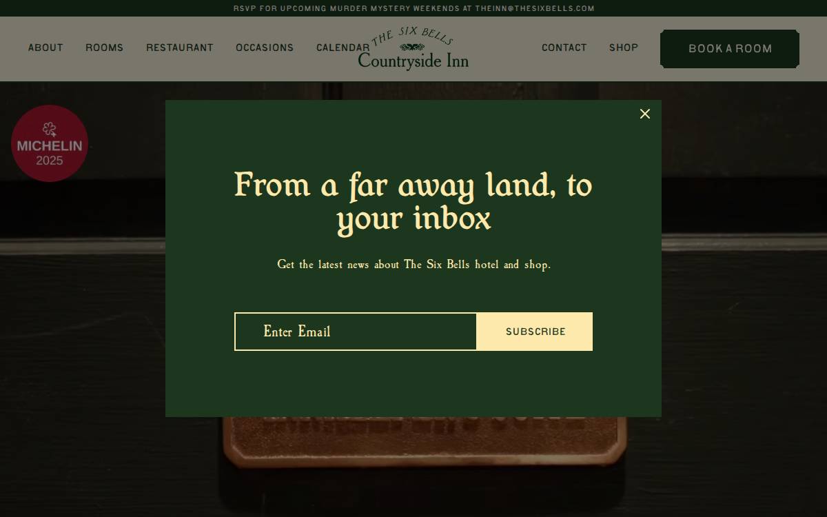 Six Bells website preview