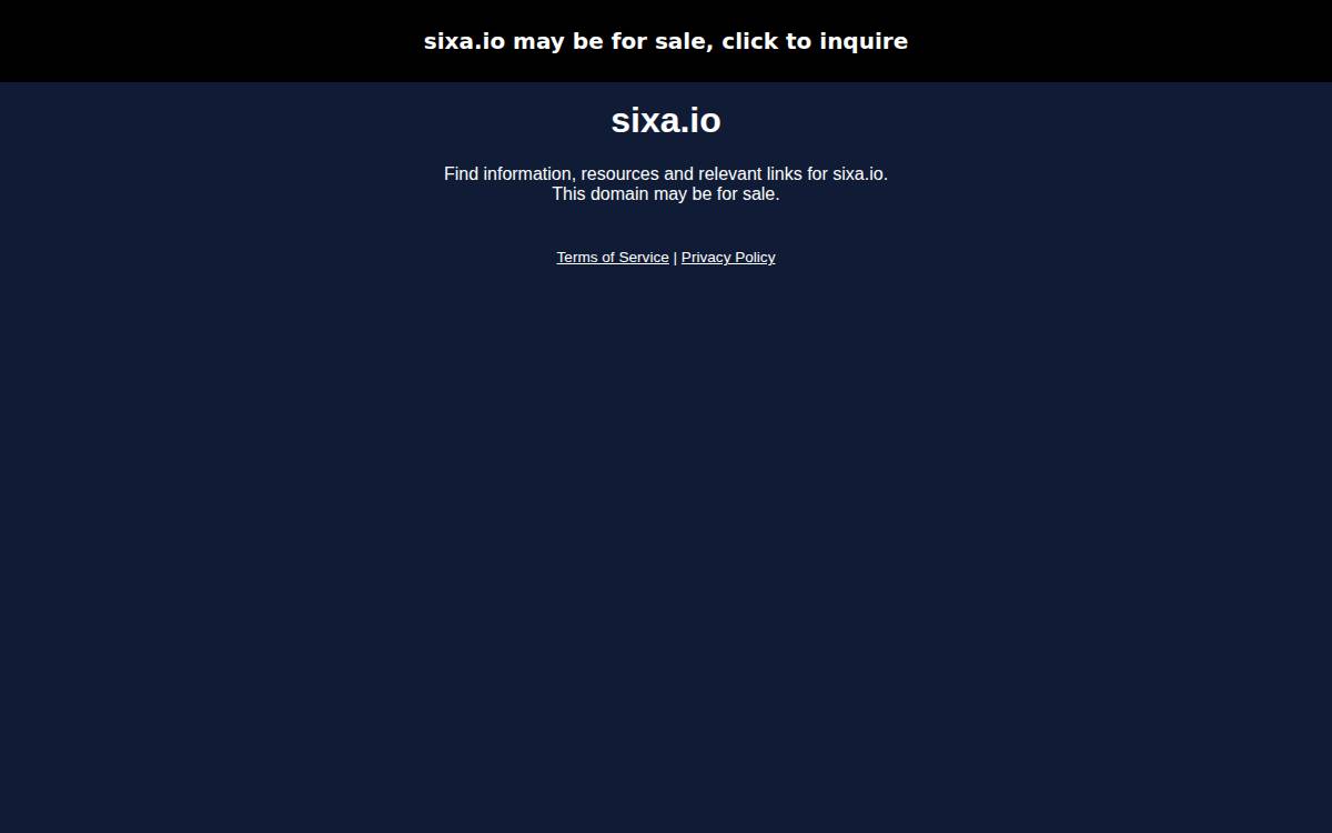 Sixa website preview