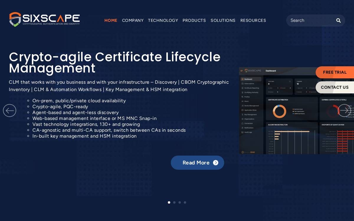 Sixscape website preview