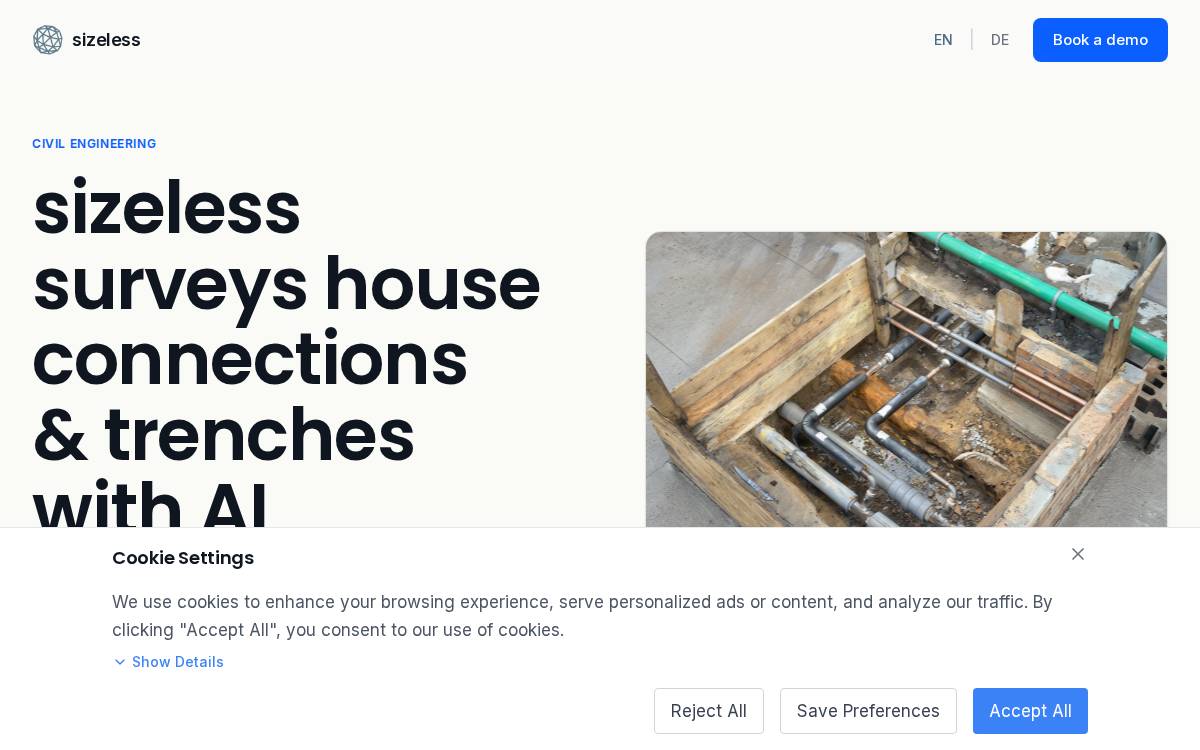 sizeless website preview