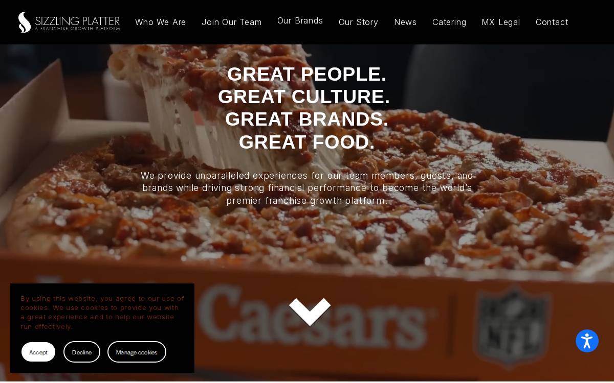 Sizzling Platter website preview