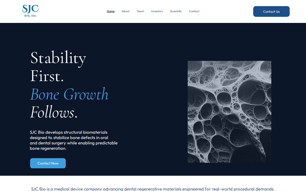 Sjcbio website preview
