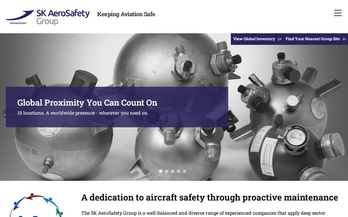 SK AeroSafety website preview