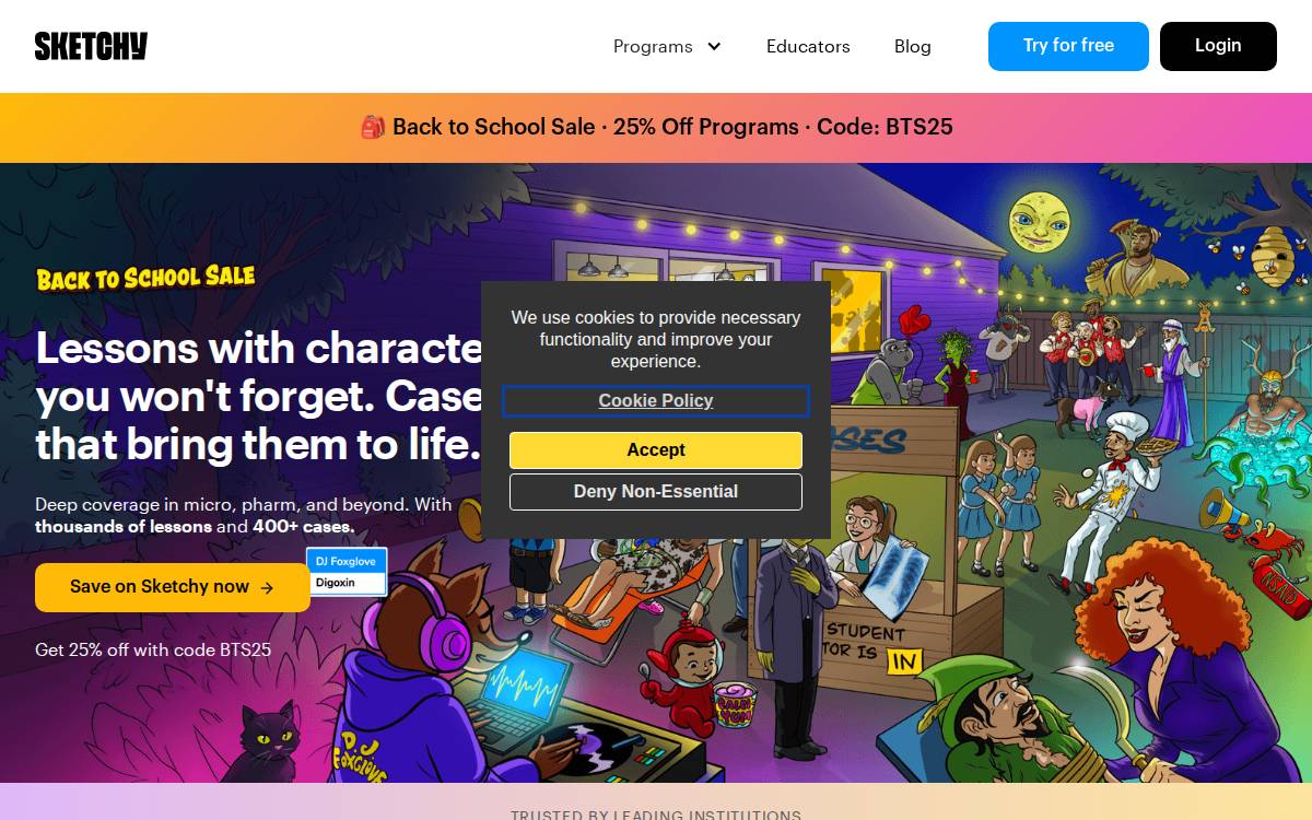 Sketchy website preview