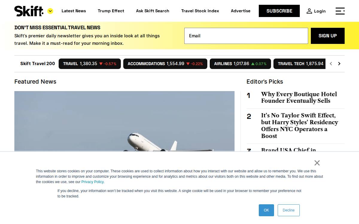 Skift website preview