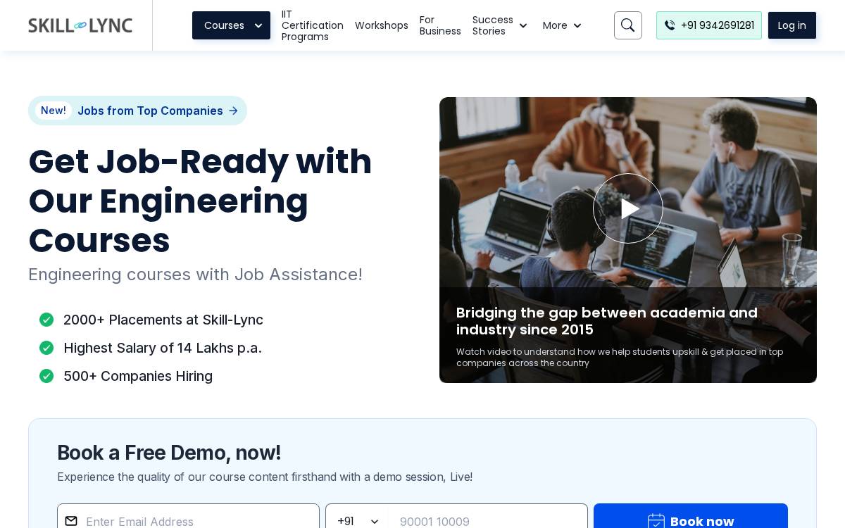 Skill-lync website preview