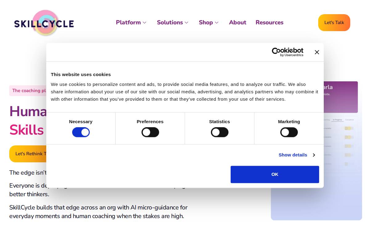 SkillCycle website preview